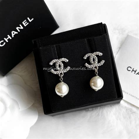 chanel pink earrings|Chanel pearl drop earrings price.